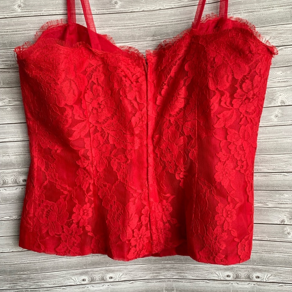 Red Lace Tank - Picture 3 of 5